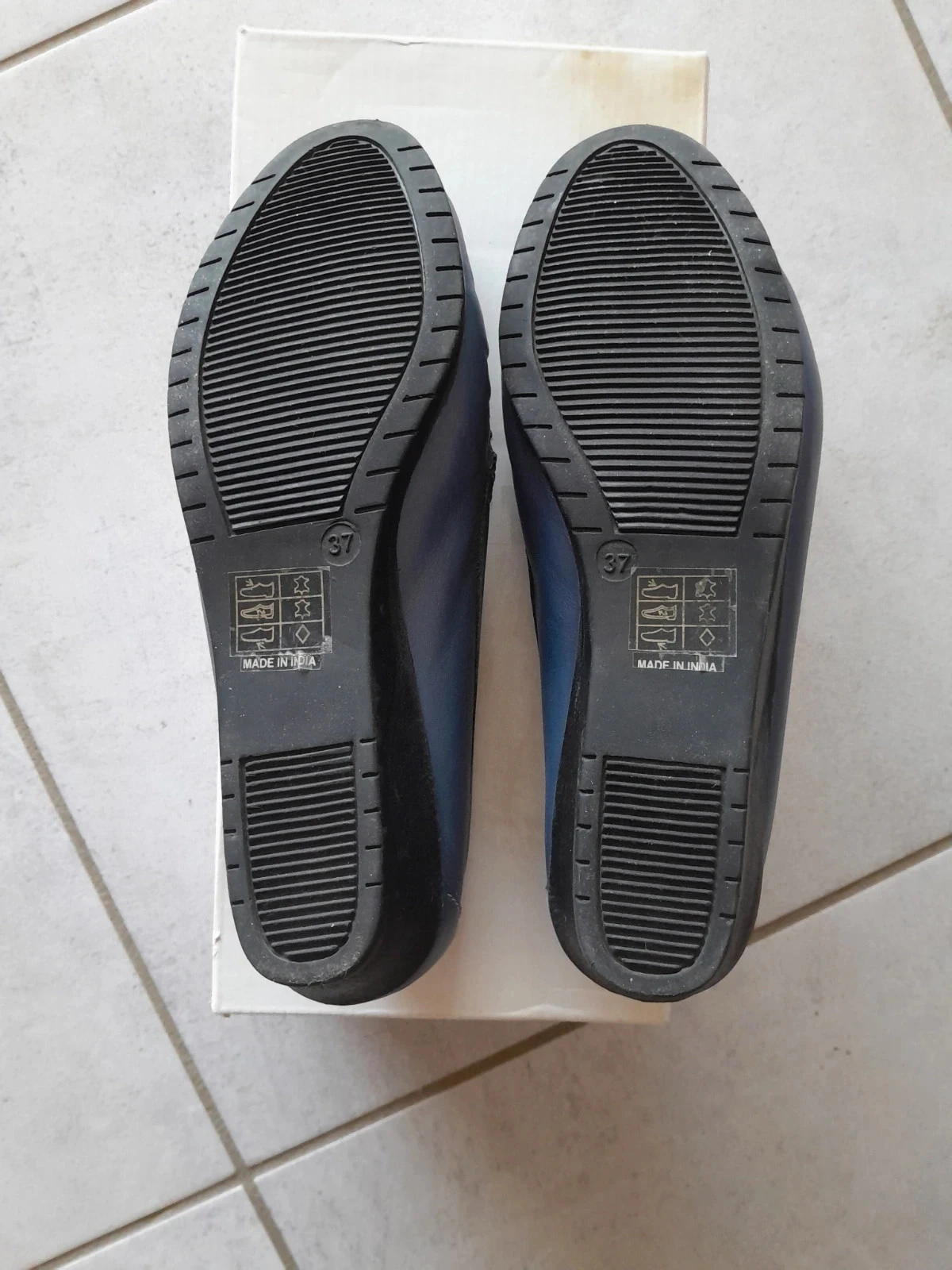 Mocassins com plataforma em couro azul Pediconfort - Tamanho 37 – photo 6
